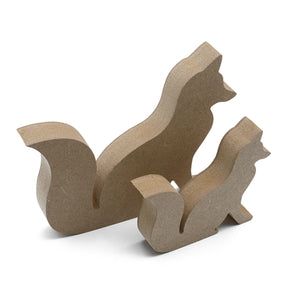 Freestanding Cute Fox 18mm MDF Wooden Craft Shapes - Laserworksuk