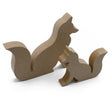 Freestanding Cute Fox 18mm MDF Wooden Craft Shapes - Laserworksuk