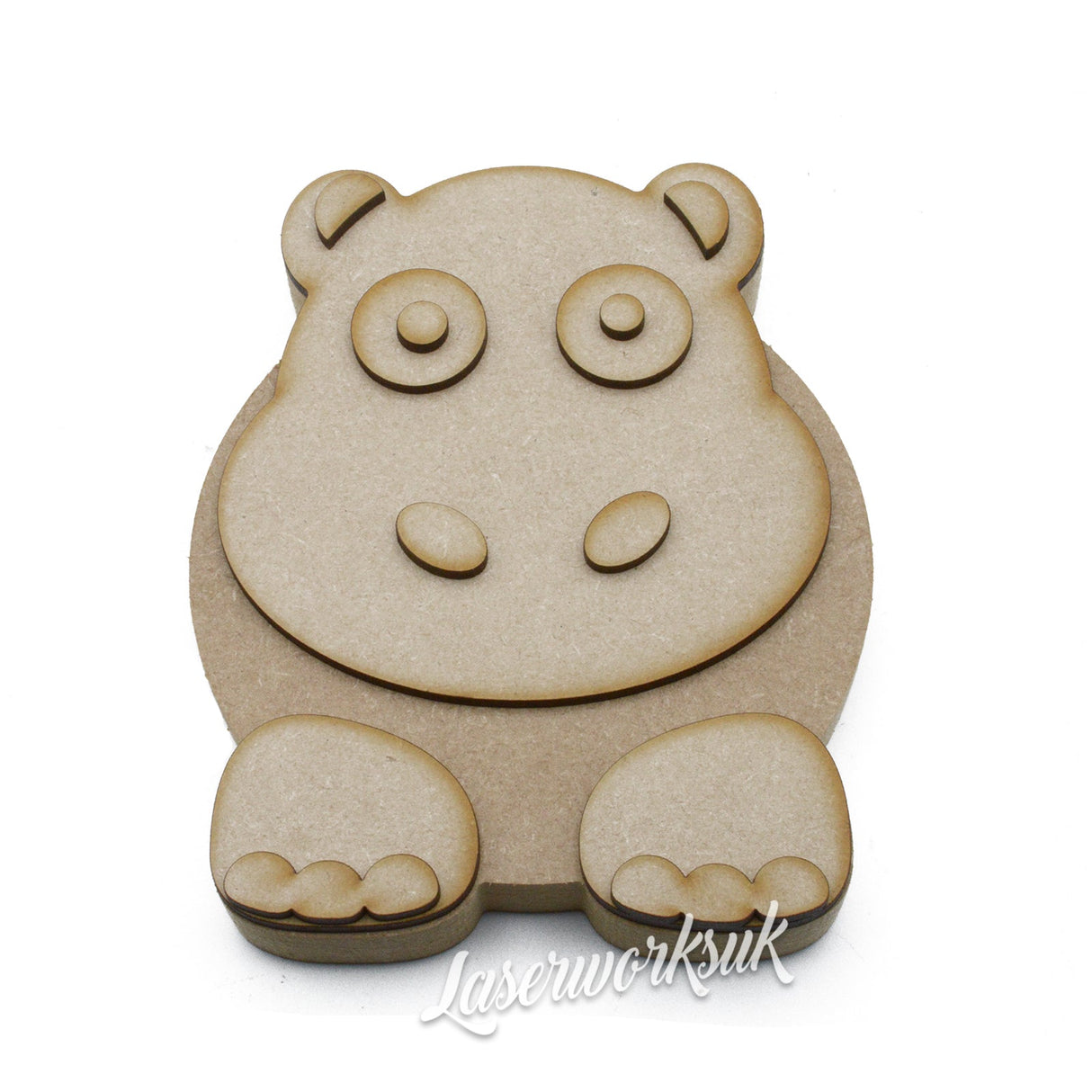Freestanding Cute Hippo Shapes - Hippopotamus Nursery Decor - Laserworksuk