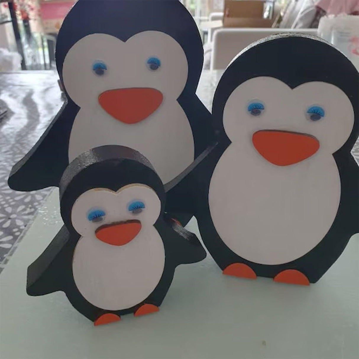 Freestanding Cute Penguin Shapes - Christmas & Nursery Decor - Laserworksuk