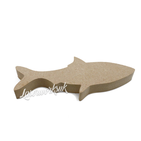 Freestanding Fish - 18mm MDF Wooden Shark Shapes - Laserworksuk
