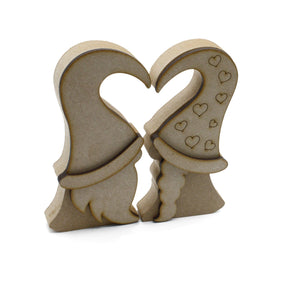 Freestanding Gonks Set - Valentine Elf Gnome - Laserworksuk