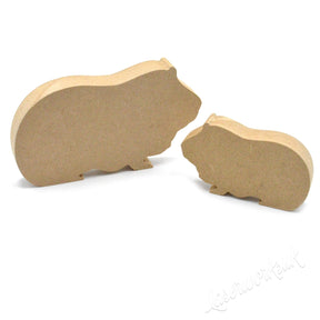 Freestanding Guinee Pig Wooden Craft Shapes - Laserworksuk