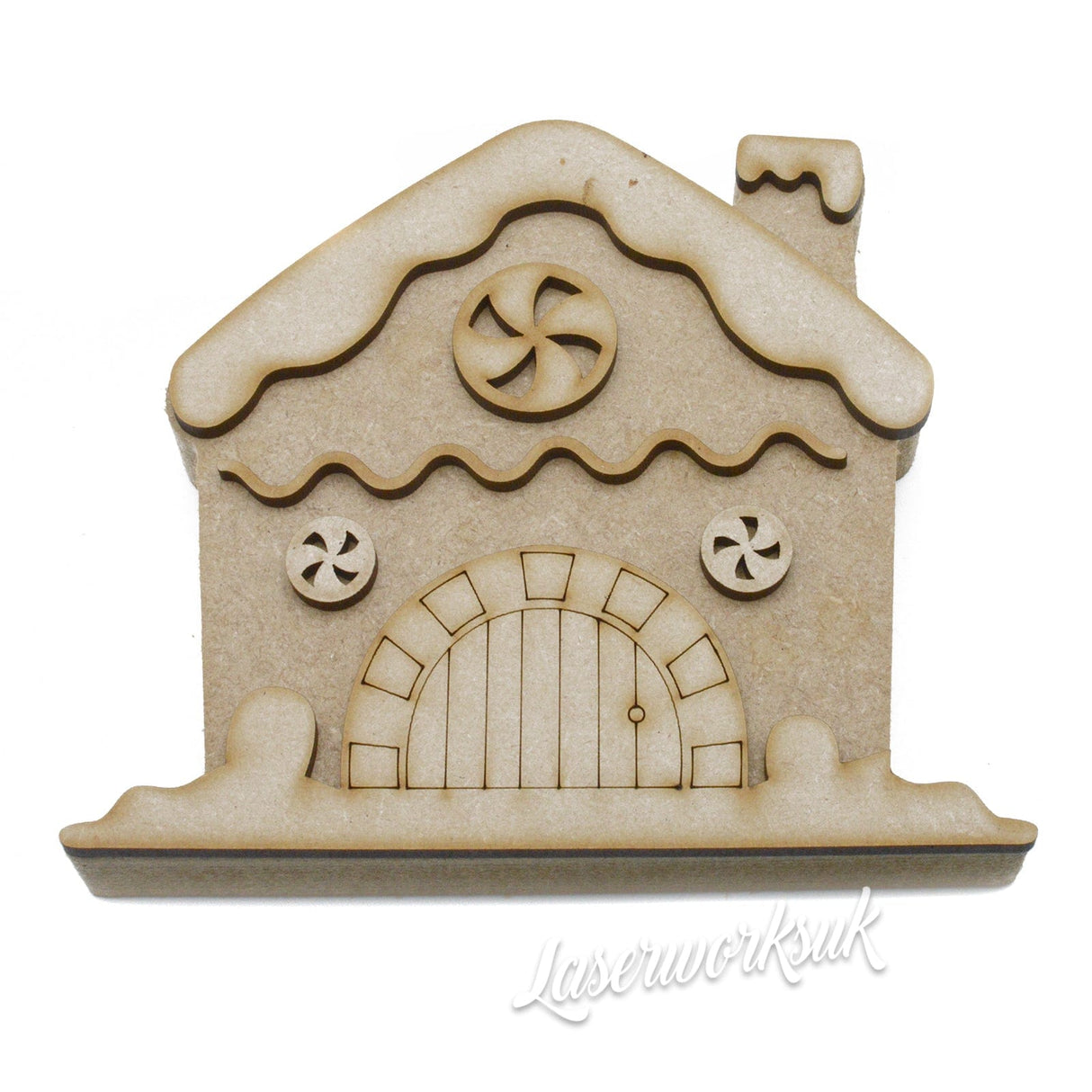 Freestanding Layered Christmas Gingerbread House - Laserworksuk