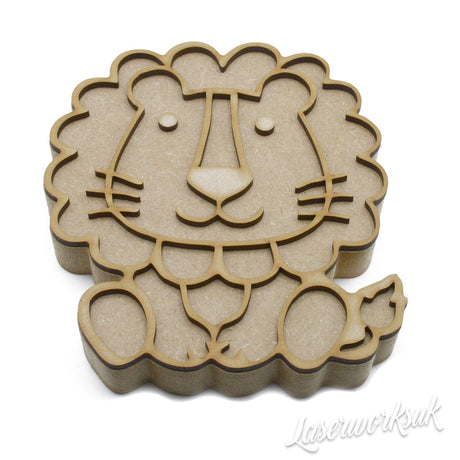 Freestanding Lion 3d Layered Craft Shapes - Nursery Decor - Laserworksuk