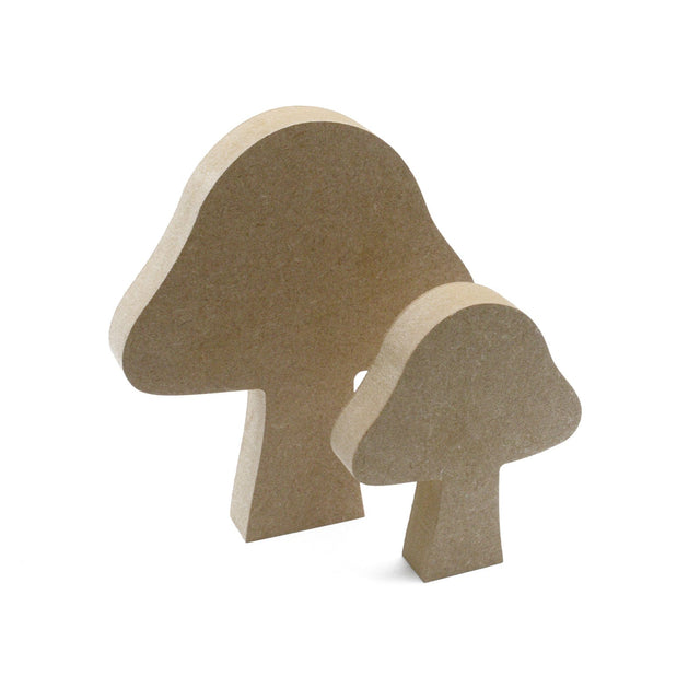 Freestanding Mushroom Toadstool - 18mm MDF Wooden Craft Shape - Laserworksuk