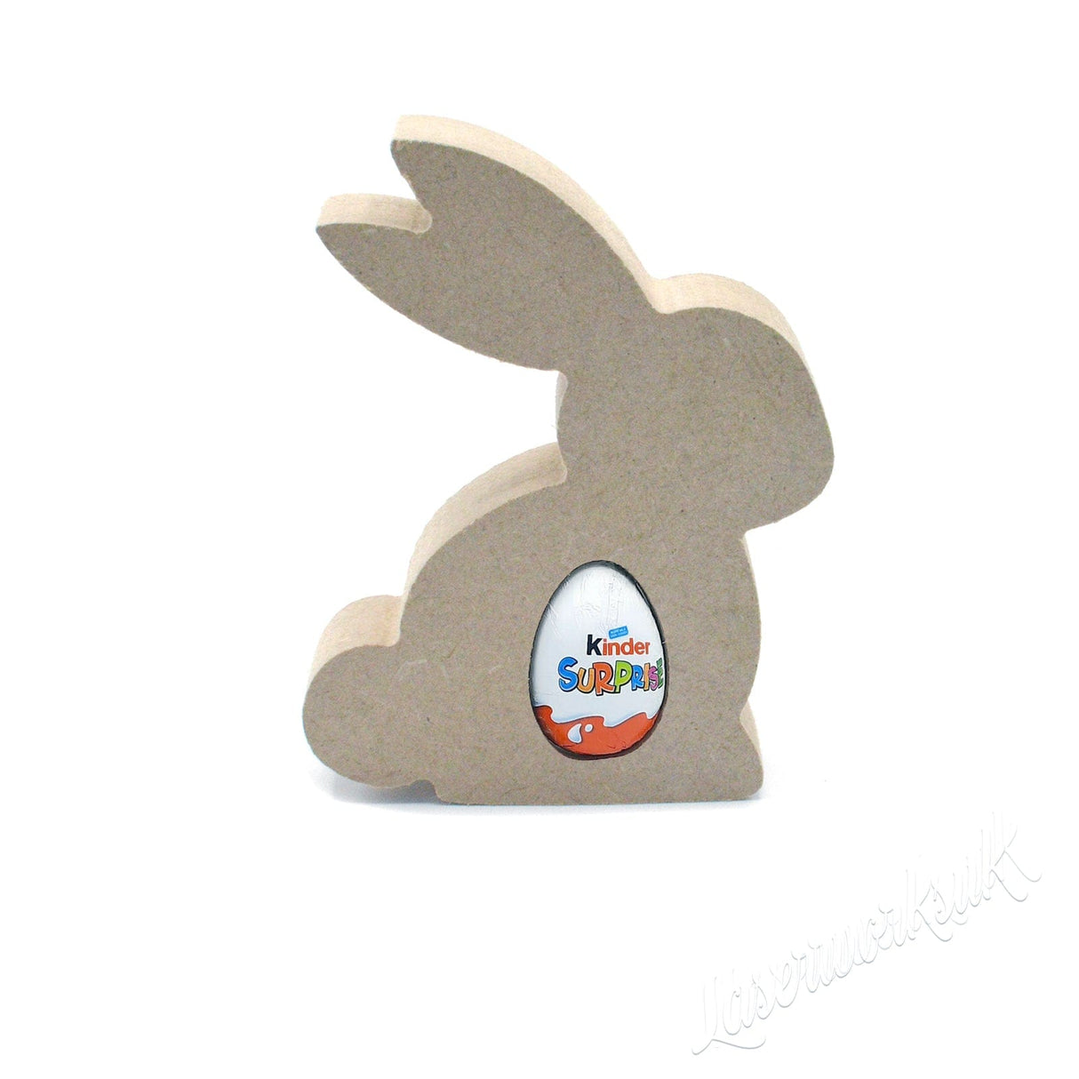 Laserworksuk Freestanding Rabbit - Easter Bunny Chocolate Egg Holder
