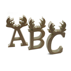 Freestanding Reindeer Antler Letters - LaserworksUK