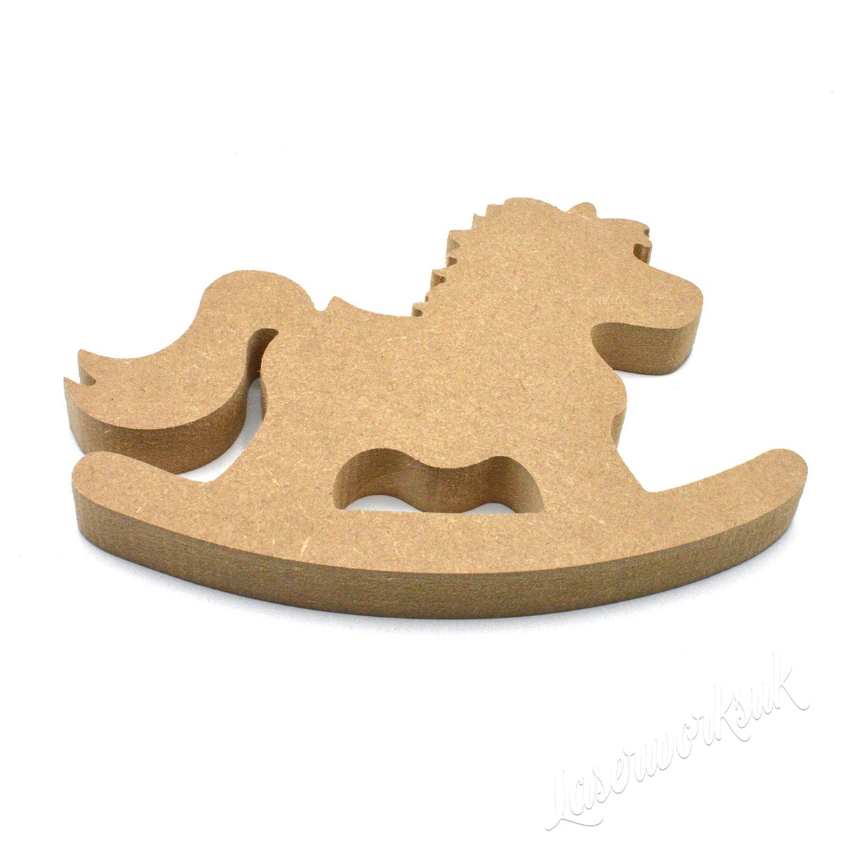 Laserworksuk Freestanding Rocking Horse 18mm MDF - Nursery Decor