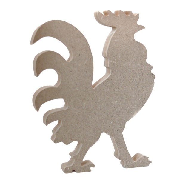 Freestanding Rooster - Wooden Cockerel Bird Shape - Laserworksuk