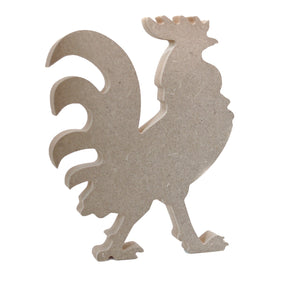 Freestanding Rooster - Wooden Cockerel Bird Shape - Laserworksuk
