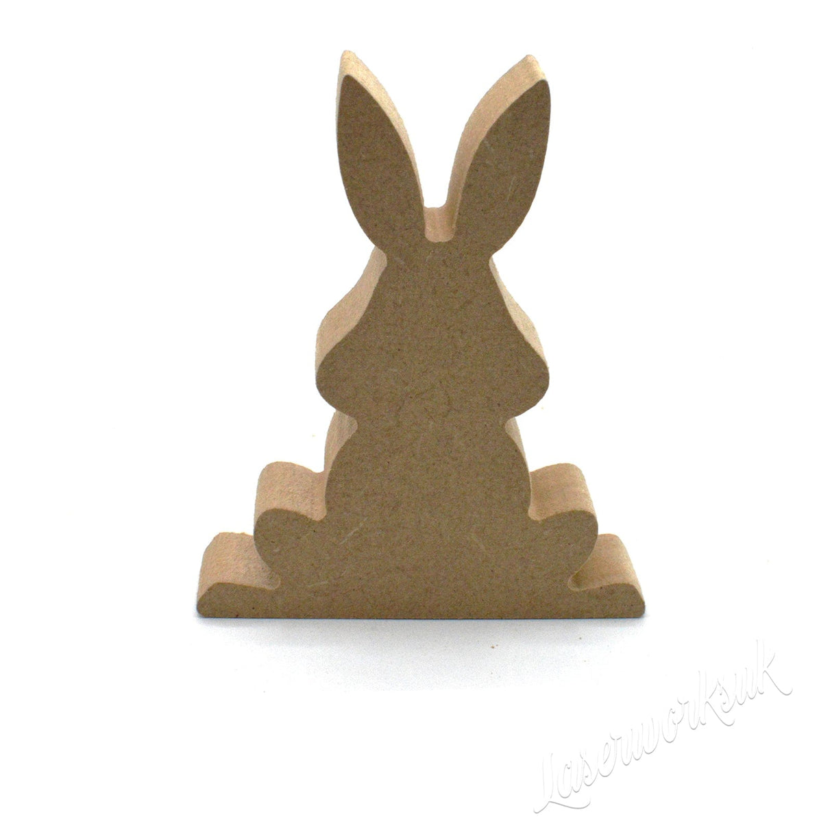 Freestanding Sitting Rabbit Wooden Craft Shapes - Laserworksuk