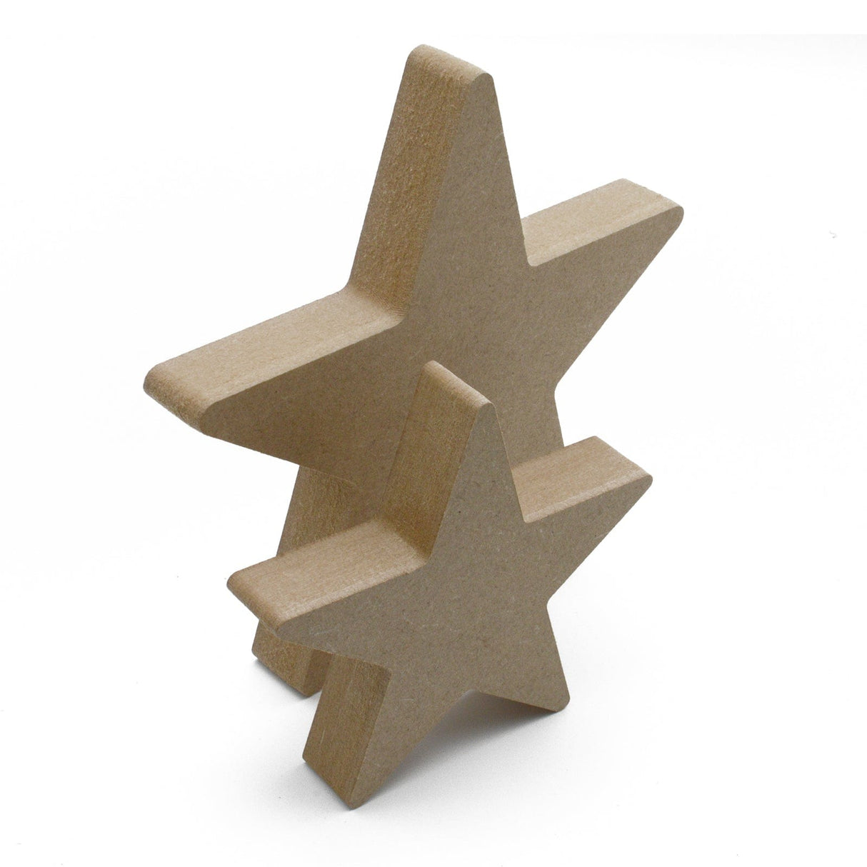 Laserworksuk Craft Star Freestanding Star shape 18mm Thick MDF Wood - Nursery Décor