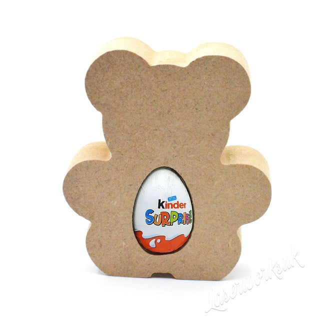 Laserworksuk Freestanding Teddy Bear Chocolate Egg Holder - Easter Shapes