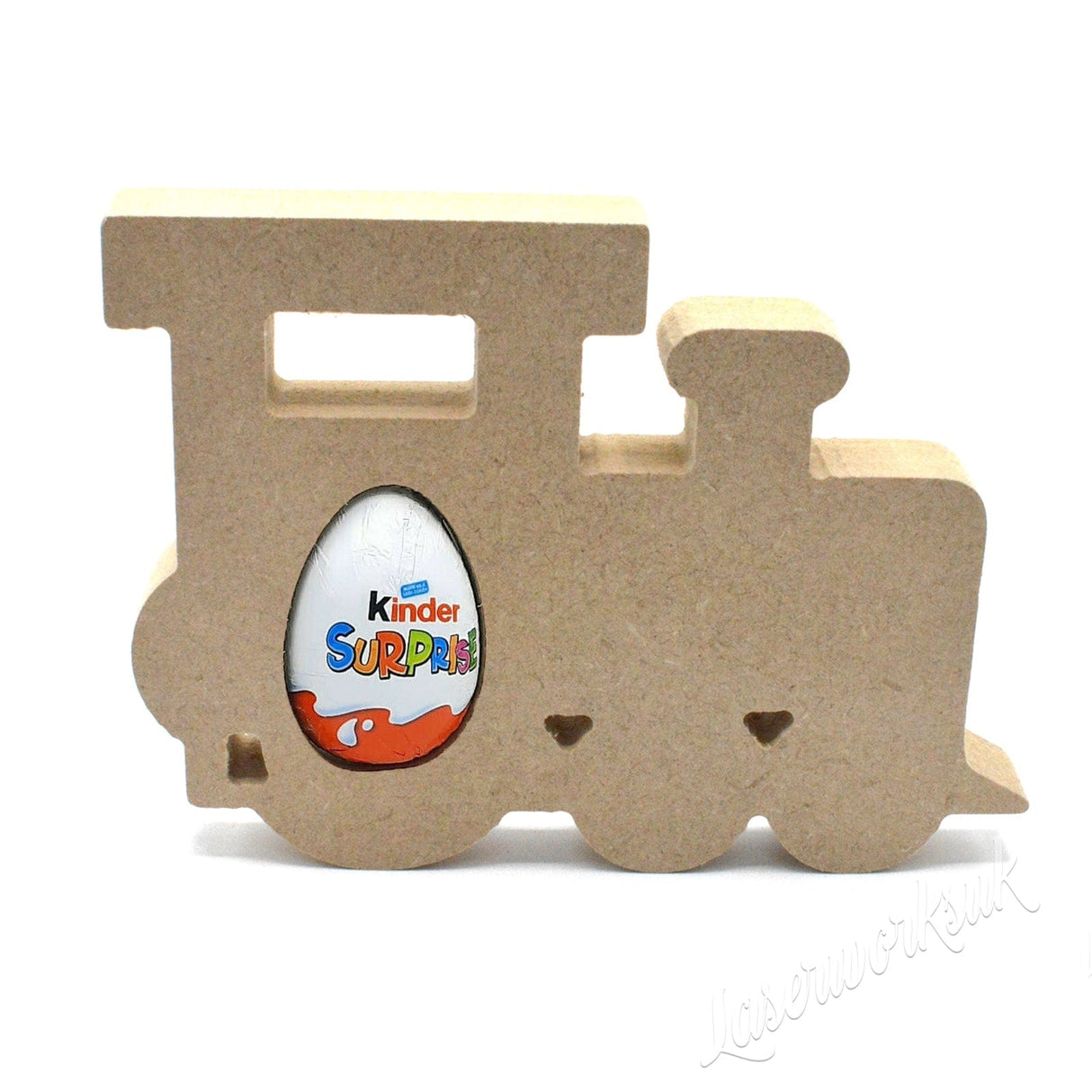 Laserworksuk Freestanding Train Chocolate Egg Holder - Easter Shapes