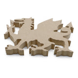 Laserworksuk Wooden Craft Shapes Freestanding Welsh Dragon - 18mm MDF Wooden Dragon Shapes