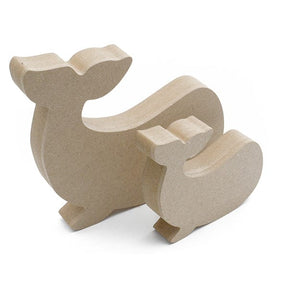 Freestanding Whale Shapes - 18mm MDF Wooden Craft Shape - Laserworksuk