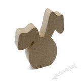 Freestanding Wooden Easter Egg with Bunny Ears - Laserworksuk