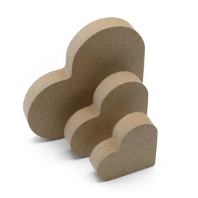 Freestanding Wooden Love Heart Shapes - Nursery Décor - Laserworksuk