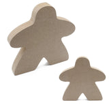 Freestanding Wooden Meeple Craft Shapes - Nursery Décor - Laserworksuk