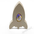 Freestanding Wooden Rocket Chocolate Egg Holder - Laserworksuk