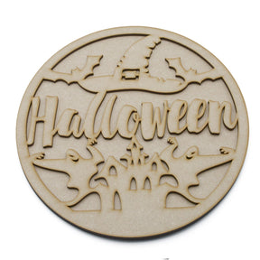 Halloween Haunted House - Layered Door Sign - LaserworksUK