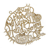 Halloween Trick or Treat Decoration - Wooden Door Hanger - Laserworksuk