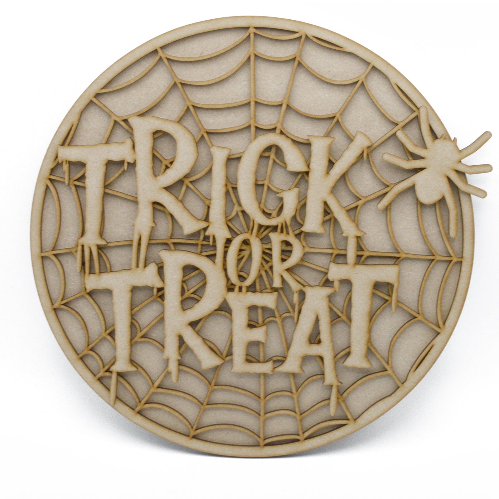 Halloween Trick or Treat - Wooden 3D Layered Door Hanger - LaserworksUK