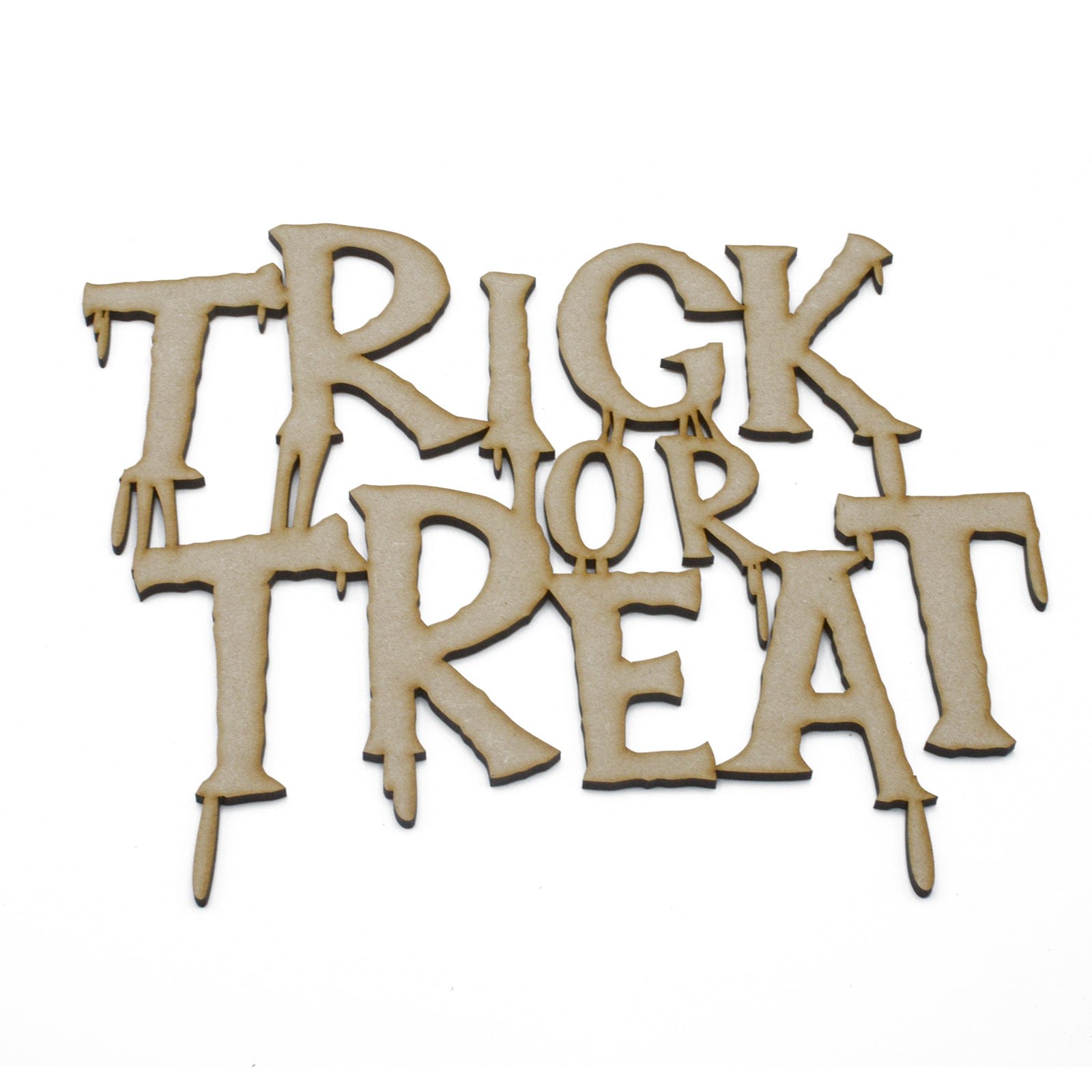 Halloween Trick or Treat - Wooden 3D Layered Door Hanger - LaserworksUK