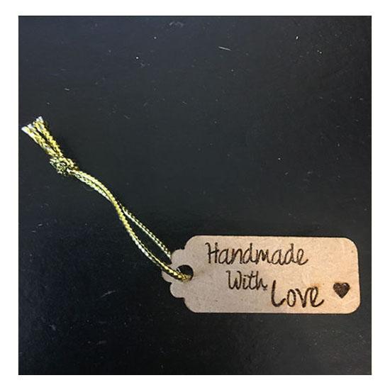 Hand made with love - Tags for crafters - Laserworksuk