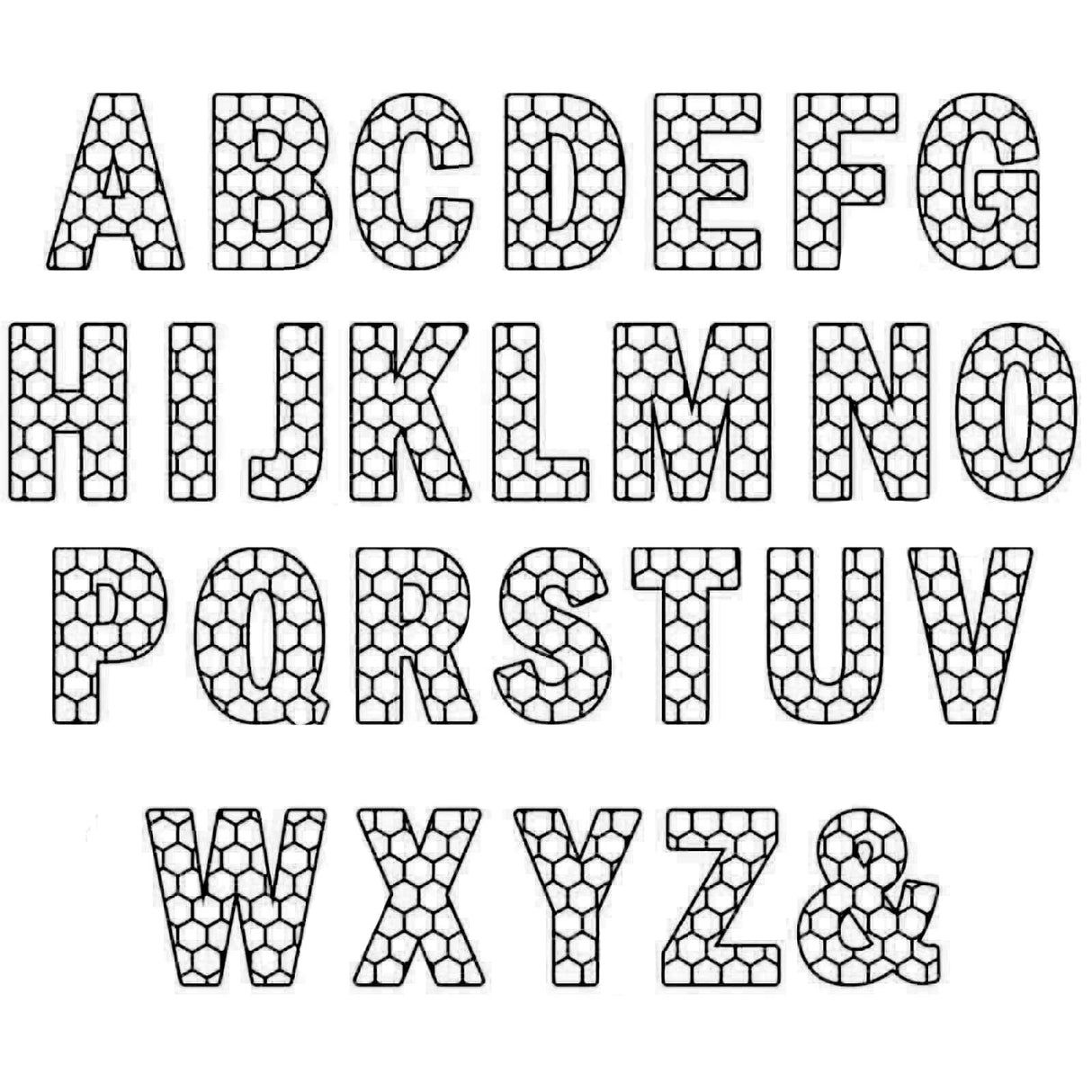 Honeycomb Bee Alphabet Layered Letters 1x FREE Bee Per Letter - Laserworksuk