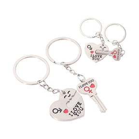 I Love You Heart & Key - Couples Key Ring - LaserworksUK