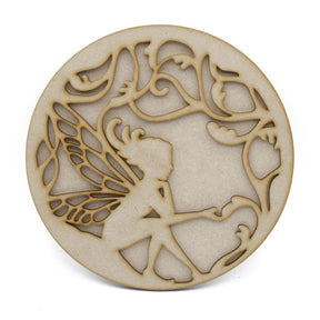 Layered Fairy Wall Hanging - MDF Nursery Wall Décor - LaserworksUK