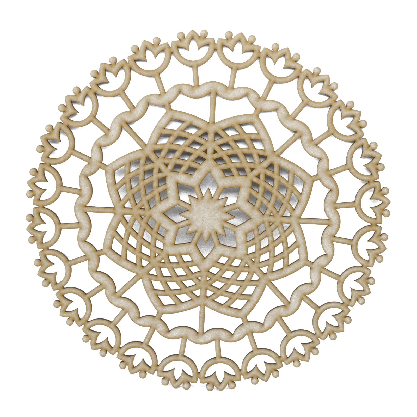Layered Mandala - Laser Cut Lotus Mandala Wall Decor - LaserworksUK
