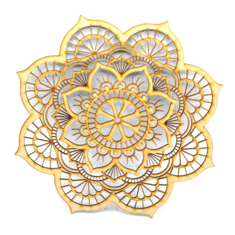 Lotus Mandala, Laser Cut Lotus Mandala Wall Decor - LaserworksUK