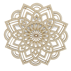Mandala Lotus Wall Hanging - MDF Mandala Wall Décor (M2) - LaserworksUK