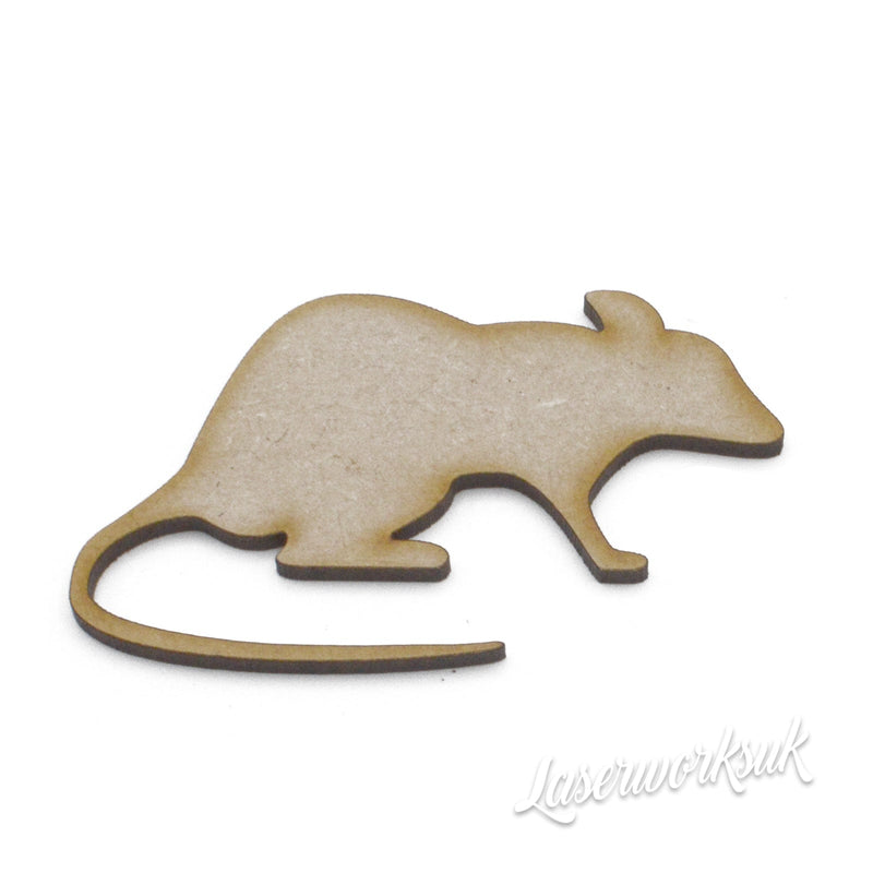 MDF Rat Rodent Craft Shapes | Wooden Animal Blanks | LaserworksUK