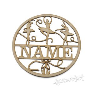 Personalised 3D Ballerina Layered Sign - LaserworksUK