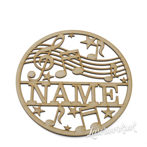 Personalised 3D Music Layered Sign - LaserworksUK