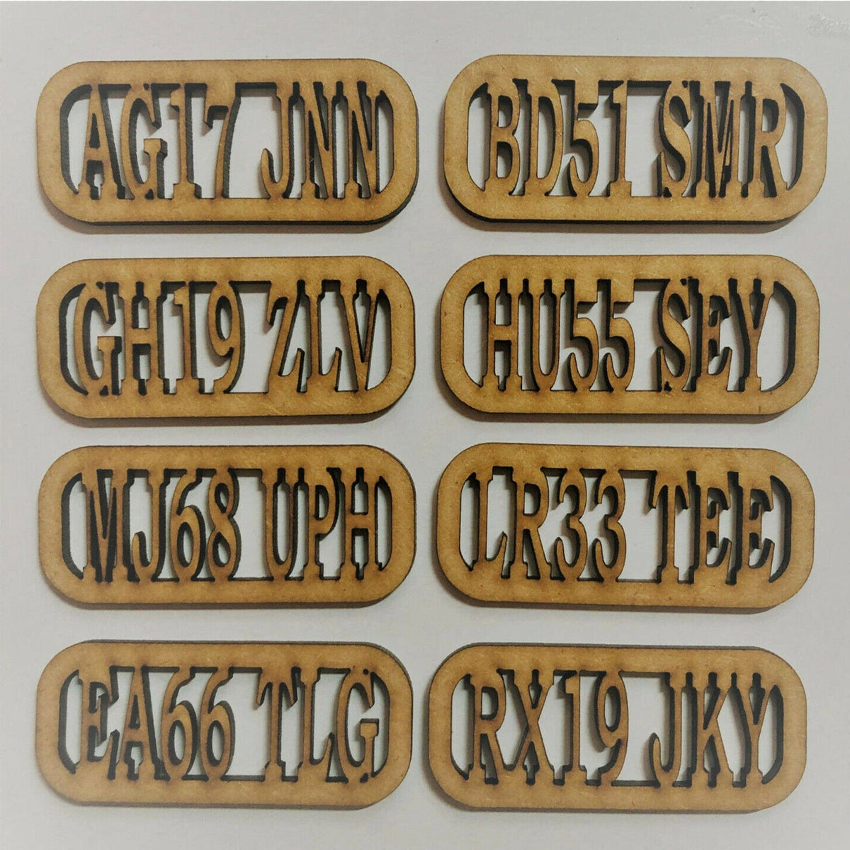 Personalised Car Registration Keyrings - MDF Reg Numbers – Laserworksuk