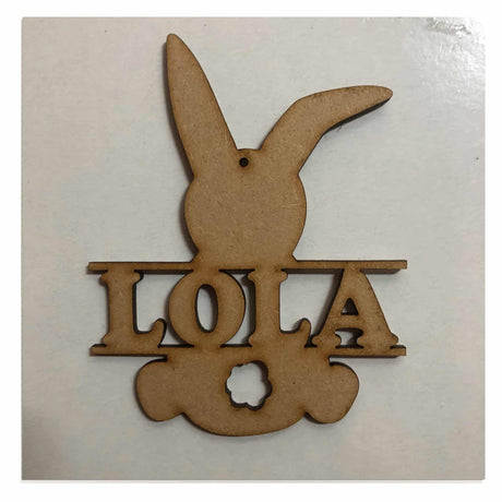 Personalised Easter Bunny Decorations - LaserworksUK