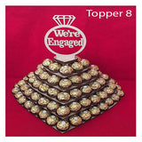 Personalised Ferrero Rocher Heart Wedding Display Stand - Laserworksuk