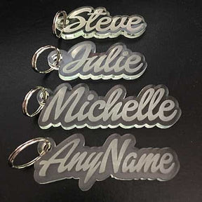 Personalised Laser Engraved Acrylic Keyrings - LaserworksUK