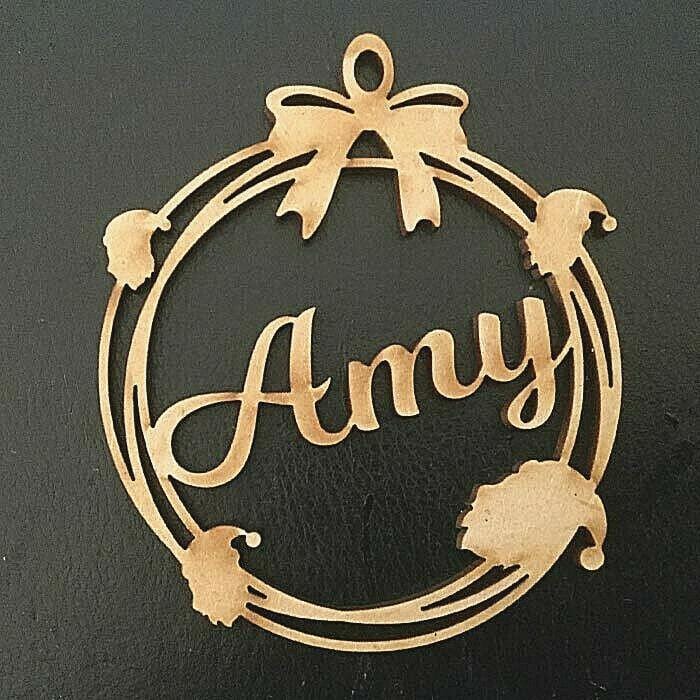 Personalised Santa Baubles | MDF Gift Tags - LaserworksUK