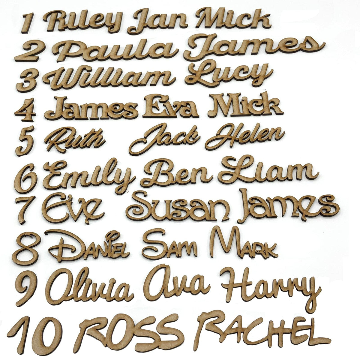 Personalised Script Names Words & Letters | Laserworksuk