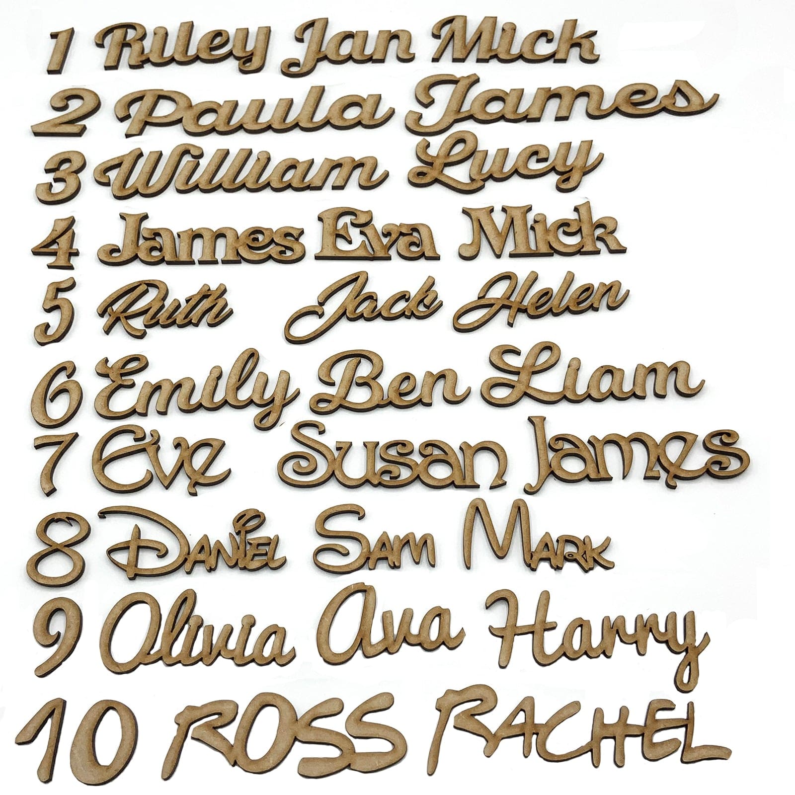 Personalised Script Names Words & Letters | Laserworksuk - LaserworksUK