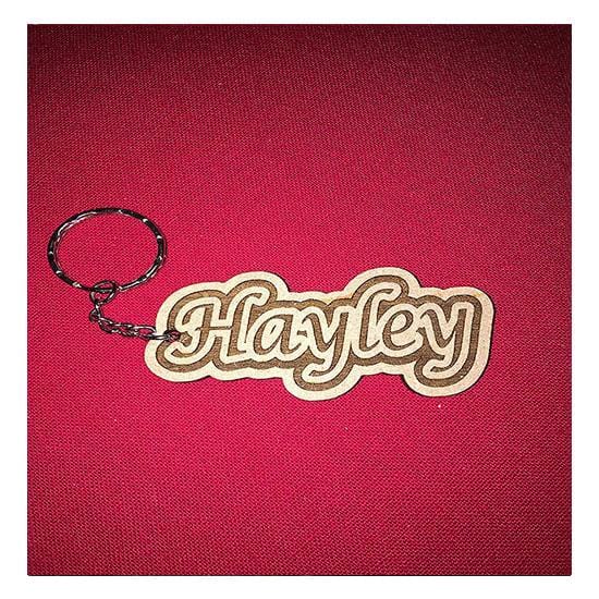 Personalised Wooden Keyring Tags - LaserworksUK
