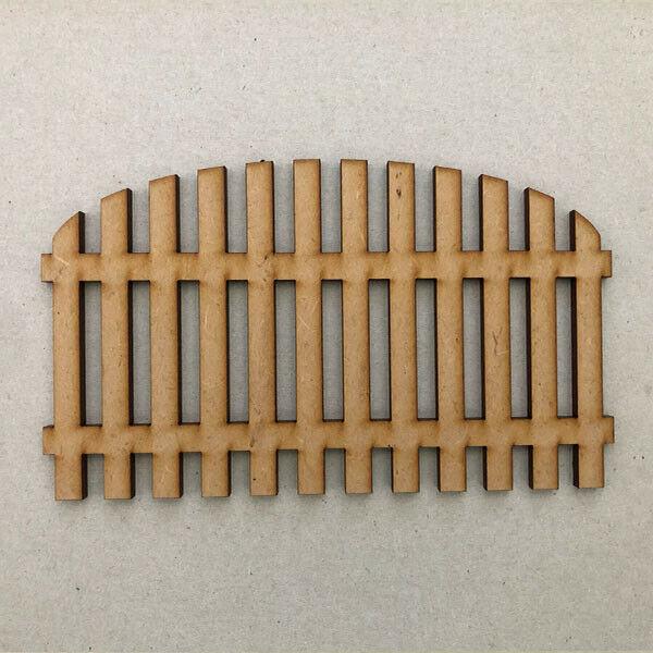 Picket Fence Craft Shape | MDF Wooden Barrier - Laserworksuk