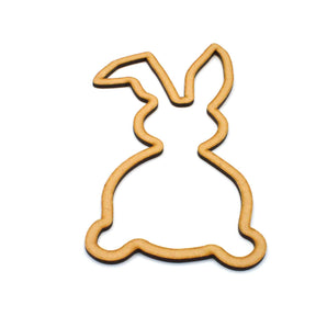 Rabbit Outline Shapes - Wooden Craft Shapes - LaserworksUK
