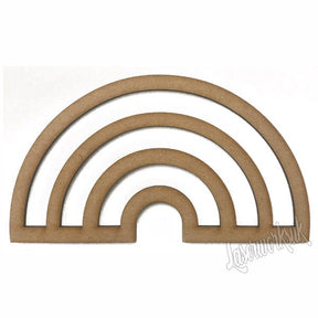 Rainbow Outline Shapes - Nursery Wooden Craft Shapes - LaserworksUK
